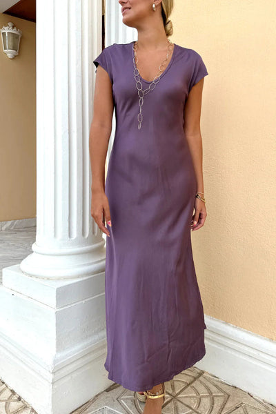 Emily® | Evase Satin-Midikleid