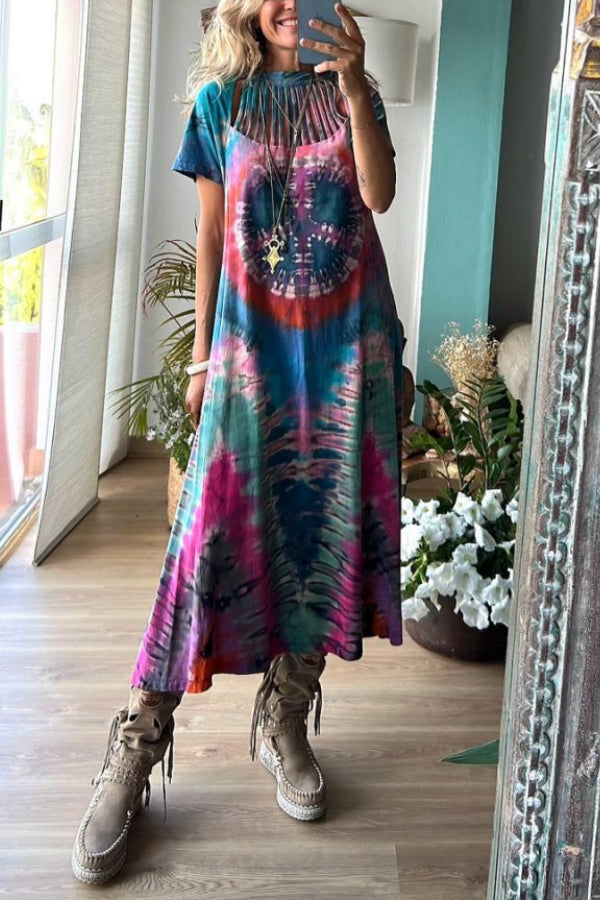 Rebeca® | Pace Blaues langes Kleid