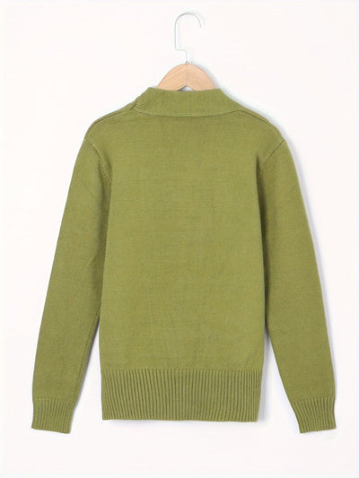 Schwarzer Rippstrickpullover – Emma