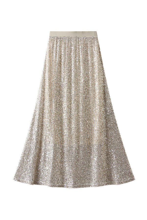 India® | Mittellanger, hüftbetonter Rock mit Pailletten und hoher Taille, schlankmachender Rock