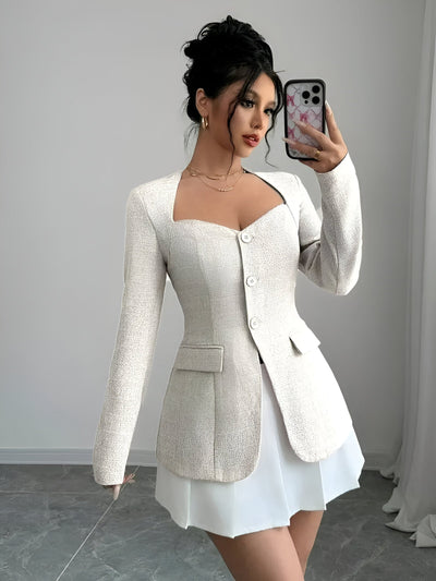 Evalene | Elegante Jacke mit Rüschendetails und langen Ärmeln für Damen