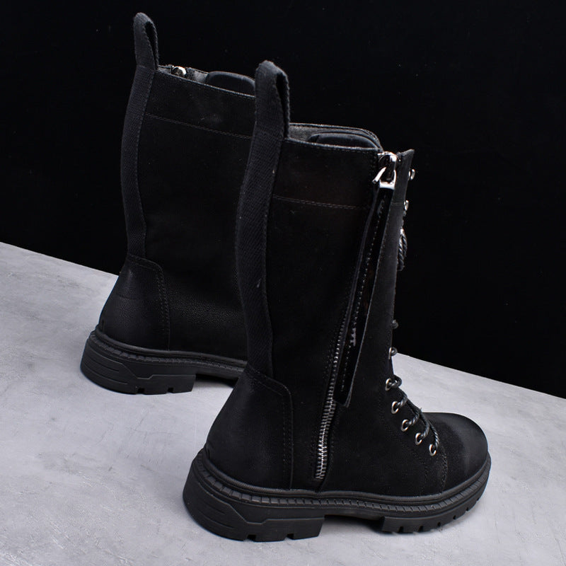 Howard – Retro Herrenstiefel mit Rundspitze und mittlerem Schaft