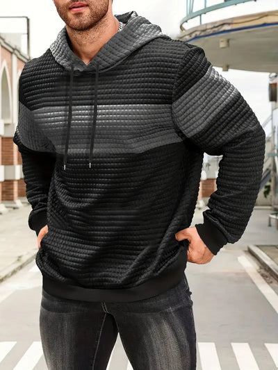 Arvid – Kapuzenpullover  Mit Farbblock Struktur