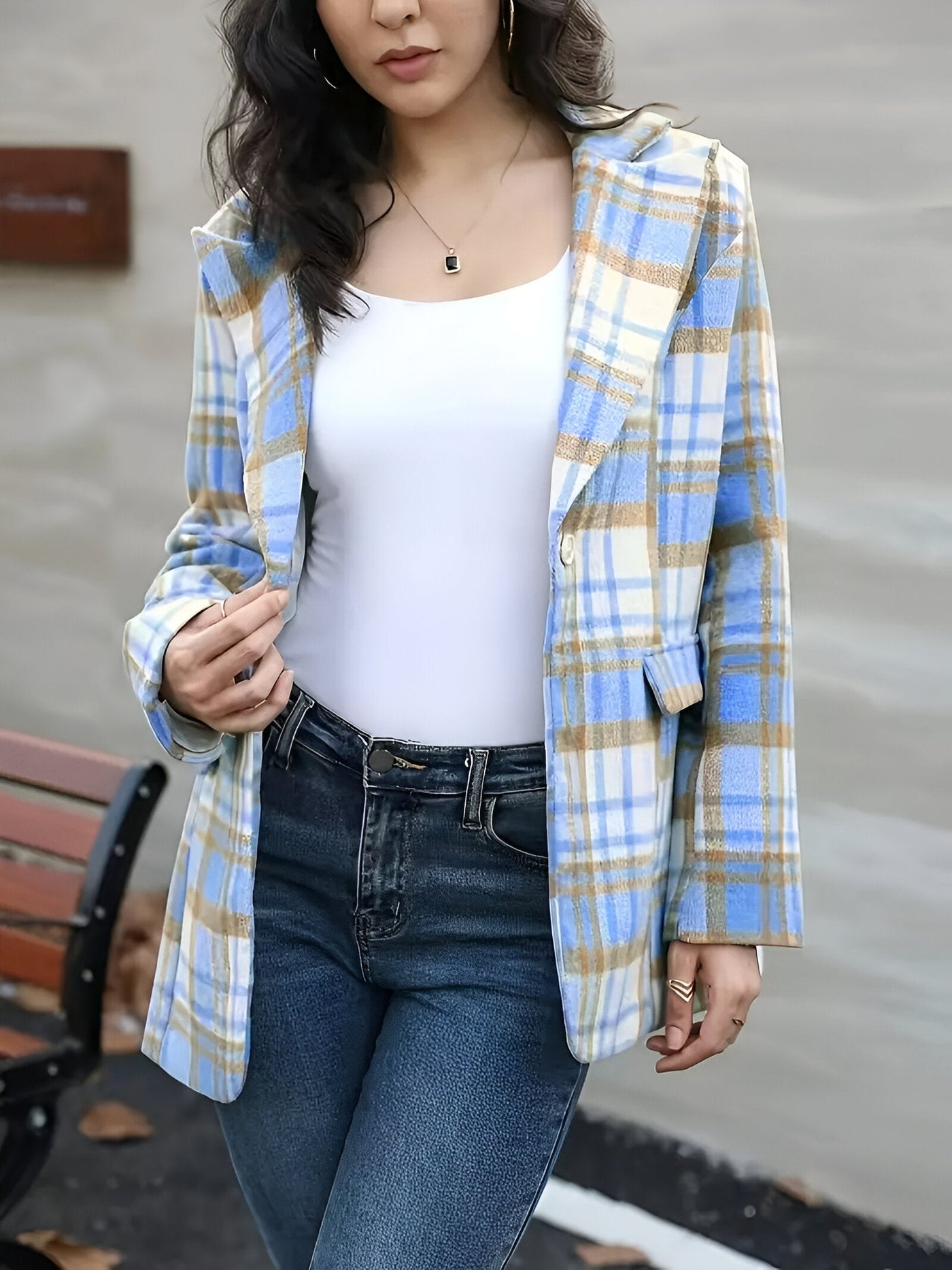 Elanna | Eleganter Karierter Blazer