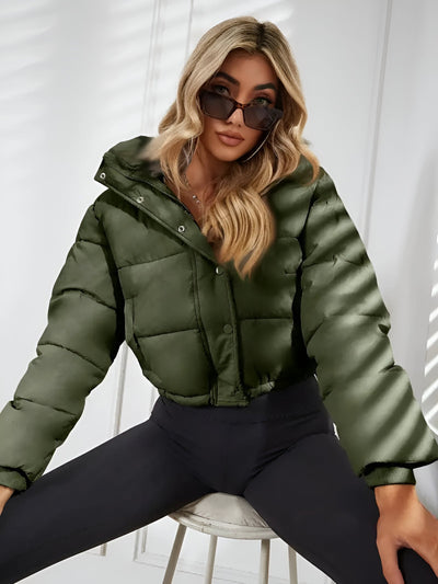 Dana | Ribbed Collar Puffer Jacket