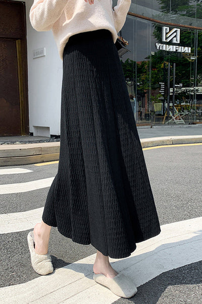 Lisa® | Faltenrock, schlanker, hoch taillierter, mittellanger Pullover mit A-Linien-Rock