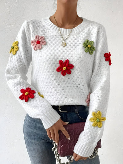 Rilla | Eleganter Pullover mit Blumenmuster