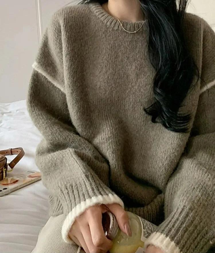 Trendiger Rundhals-Pullover für Frauen
