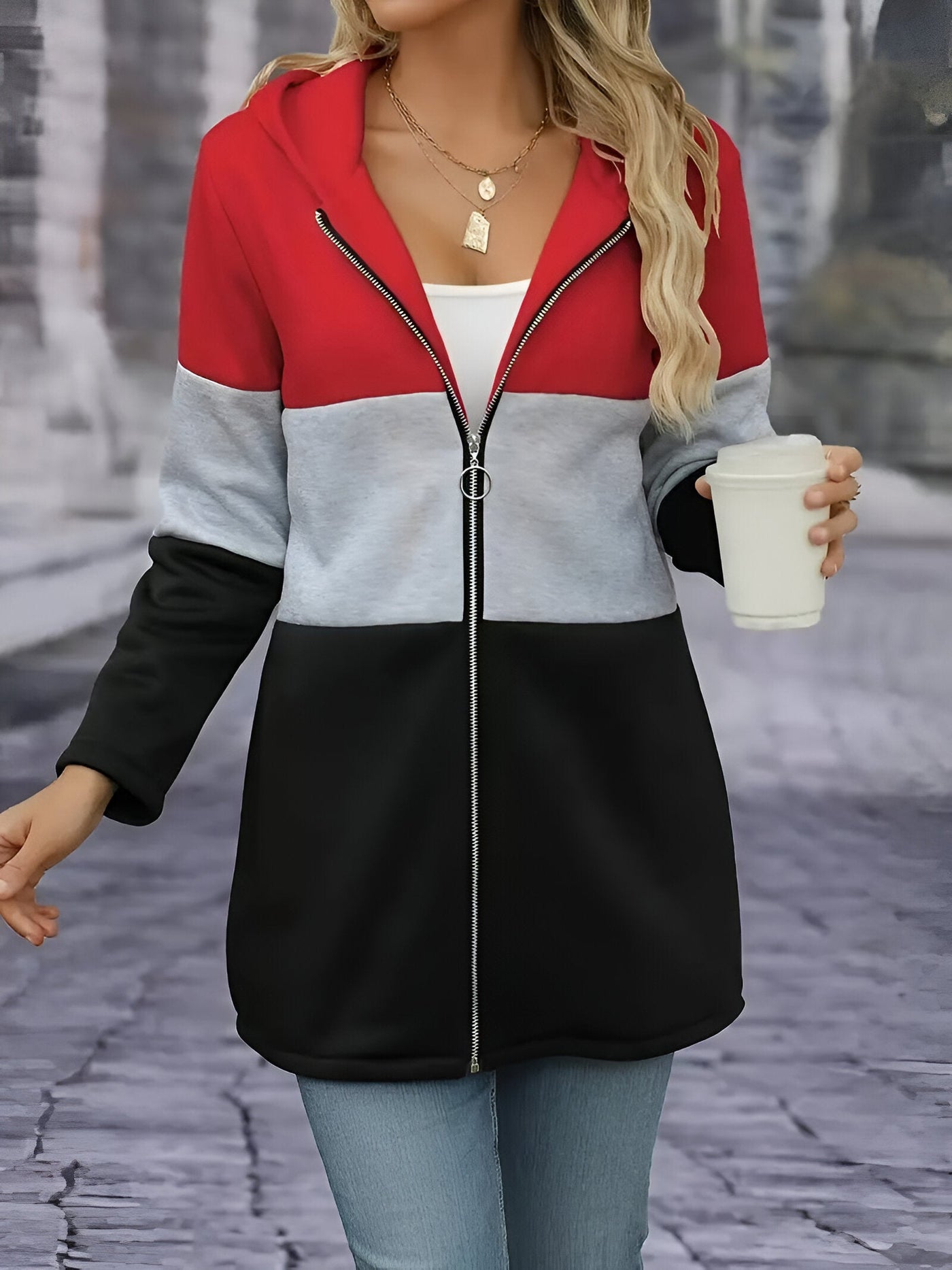 Franziska | Color Block Kapuzenjacke