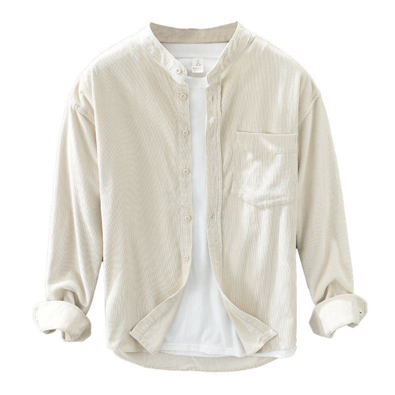 Stewart – Lässiges Cordhemd mit langen Ärmeln