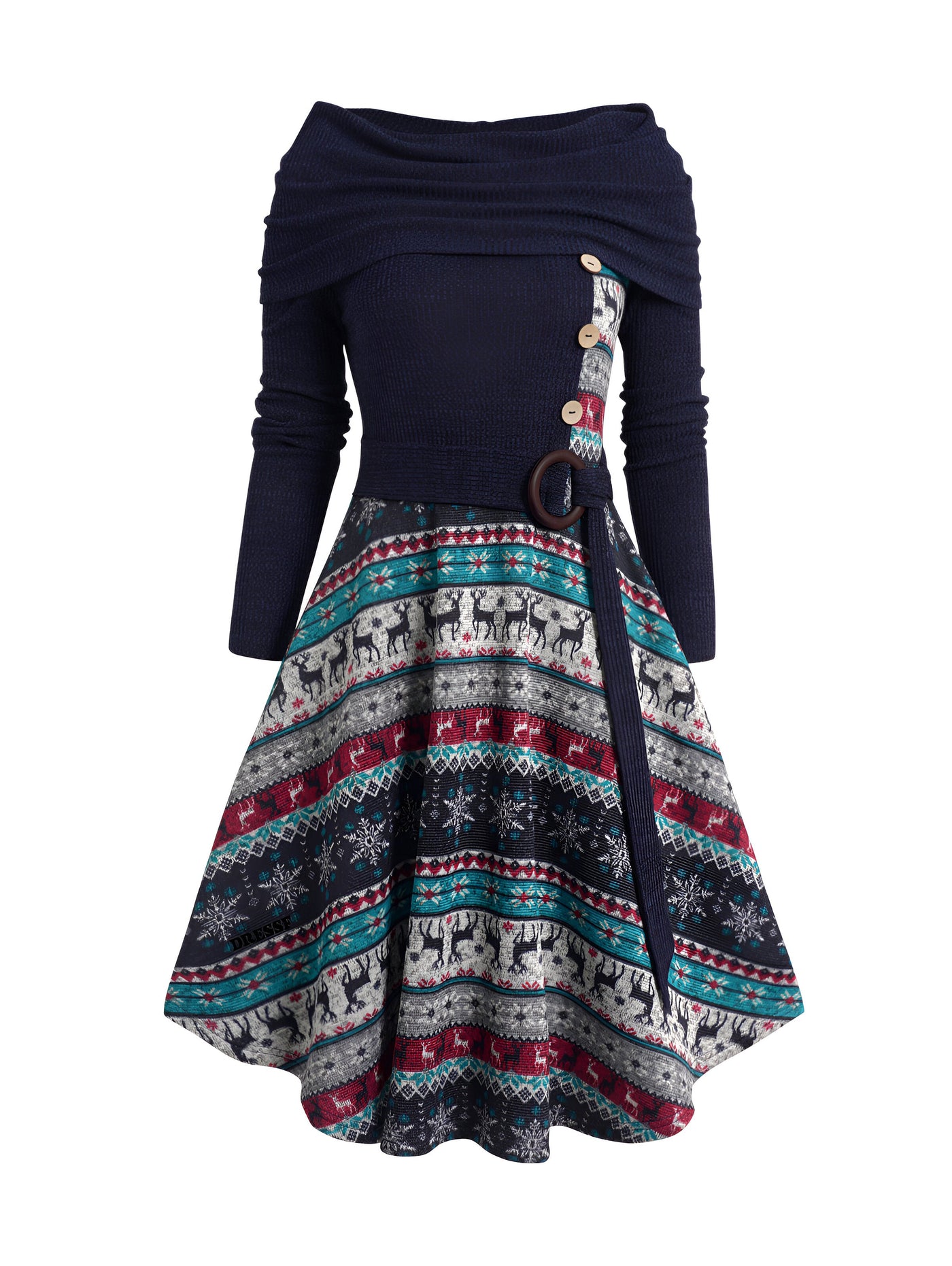 Tatjana | Gemütliches Weihnachtskleid mit Kapuze