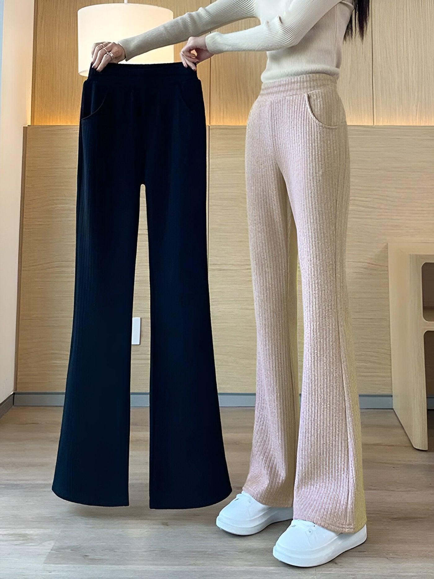 Lena | Warme & elegante Flared Velvet-Hose für den Winter
