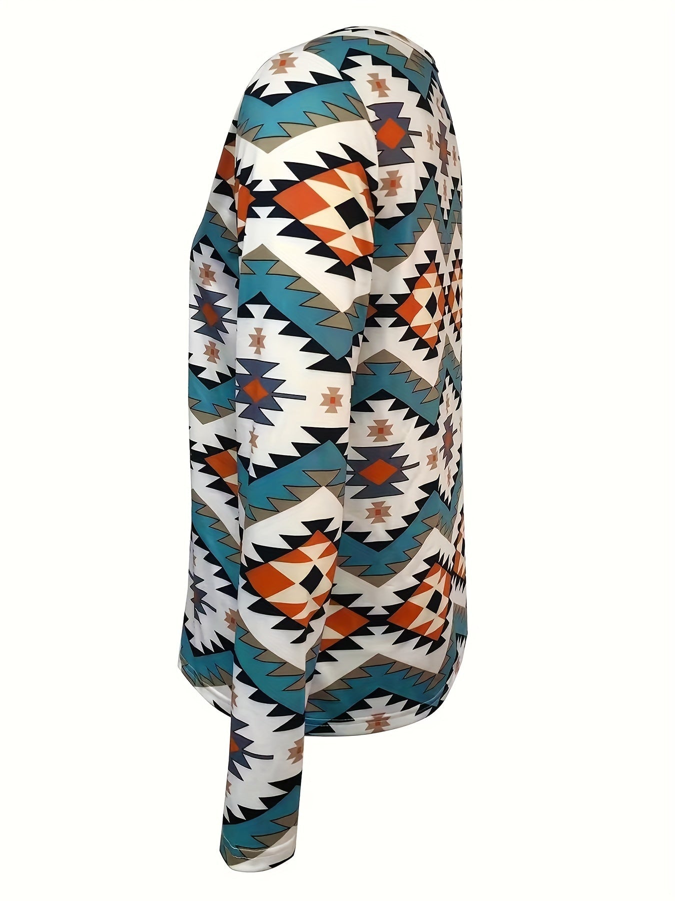 Hannelore | Stylishes Langarmshirt mit Geometrischem Print