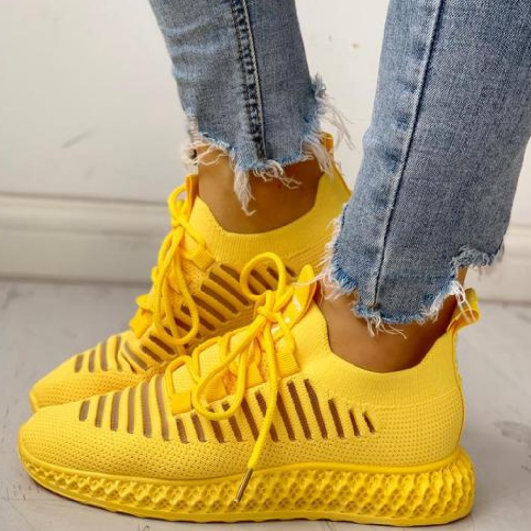 Katherine® | Gelbe Stoffsneaker für Damen (Neue Kollektion)