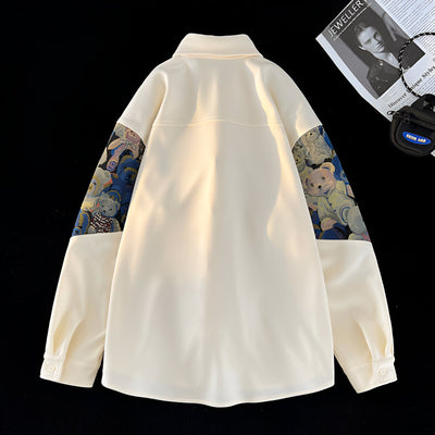 Max | Retro-inspiriertes Besticktes Bärenhemd