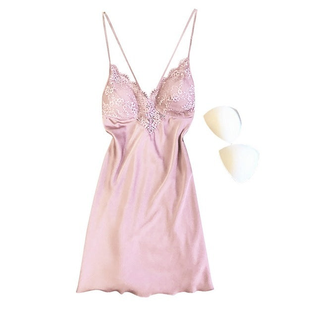 Alice – Satin Pyjama mit Spitze für Damen
