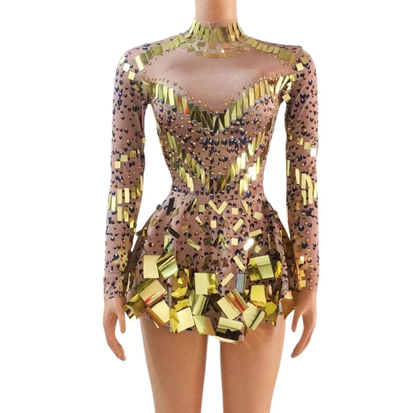 Judith – Glänzendes Party-Kleid mit Spiegeln