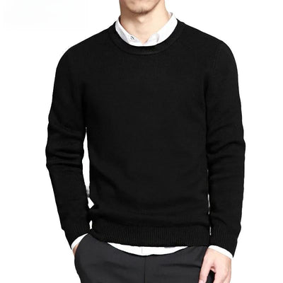 Klassischer Pullover mit Rundhalsausschnitt für Männer