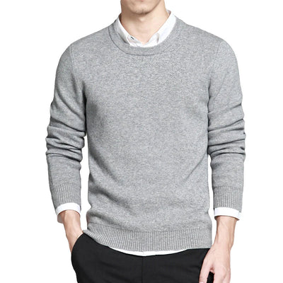 Klassischer Pullover mit Rundhalsausschnitt für Männer