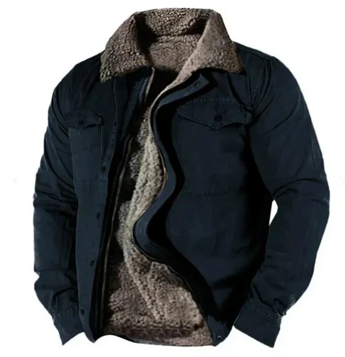 Klassische Westernjacke Khaki - Elias