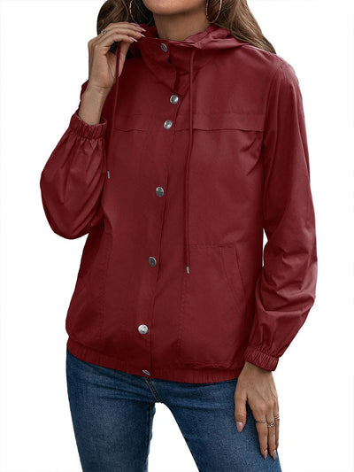 Outdoor-Regenjacke mit Kapuze für Frauen