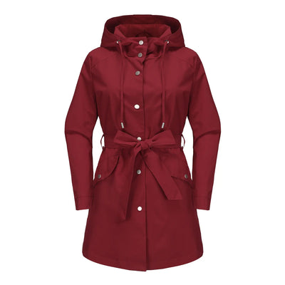 Langer Kapuzenmantel Jacke für Frauen
