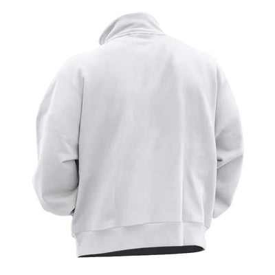 Halbreißverschluss-Pullover aus Samt für Herren