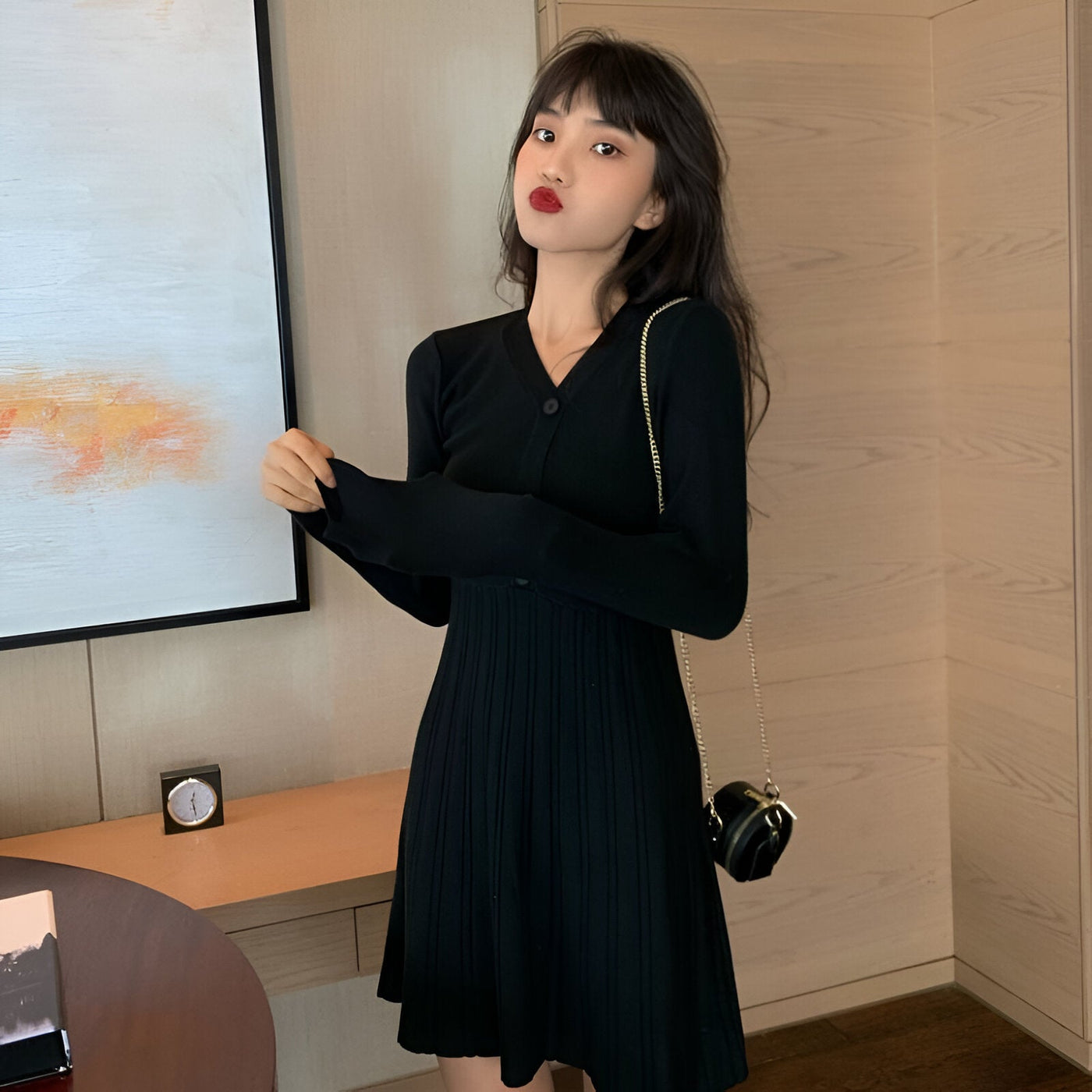 Senta | Auffälliges Colorblock-Mini-Kleid für den perfekten Abend