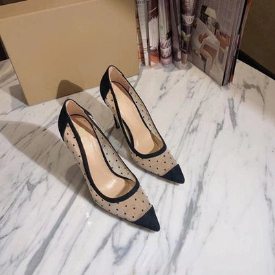 Charlotte – Sexy Mesh Stilettos mit Spitzem Zeh