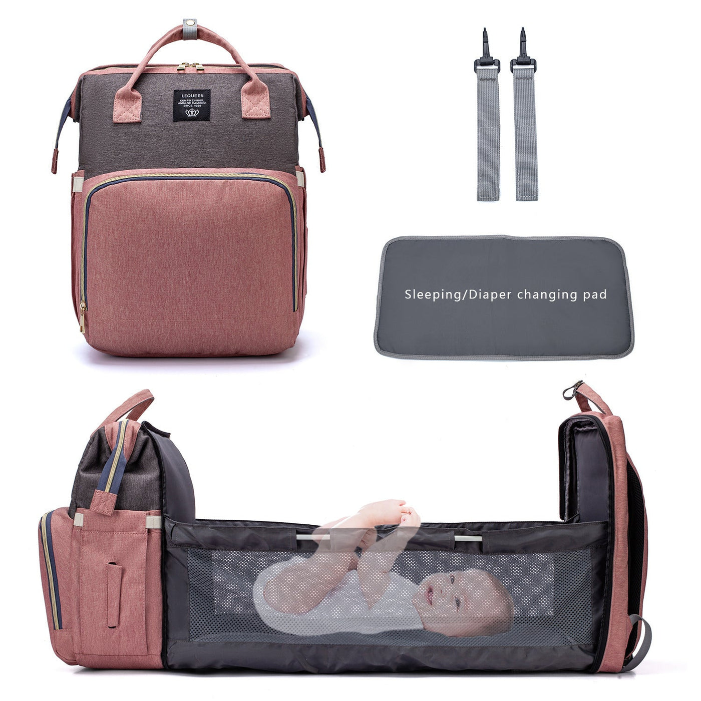 Louise – Große Kapazität Wickeltasche für Mamas mit modischem Design