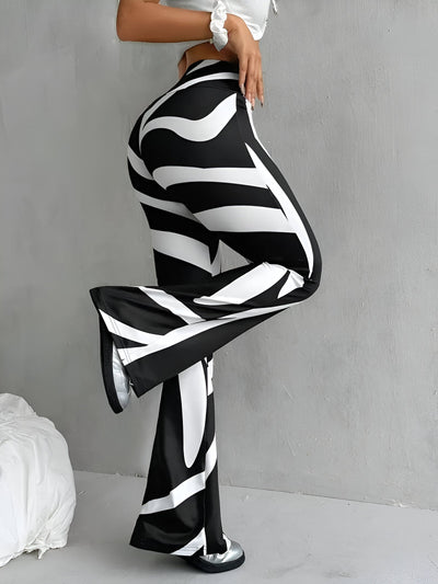 Gabriele | High-Waisted Hose mit Blumenmuster