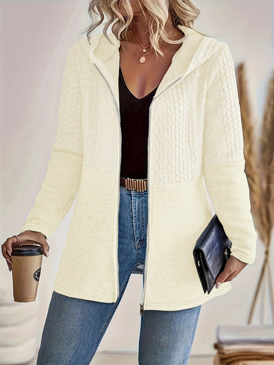 Graue Strickjacke mit Kapuze - Mila