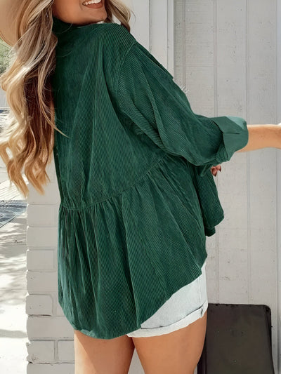 Madelhari | Lässige Button-Down Bluse mit Schlagärmeln