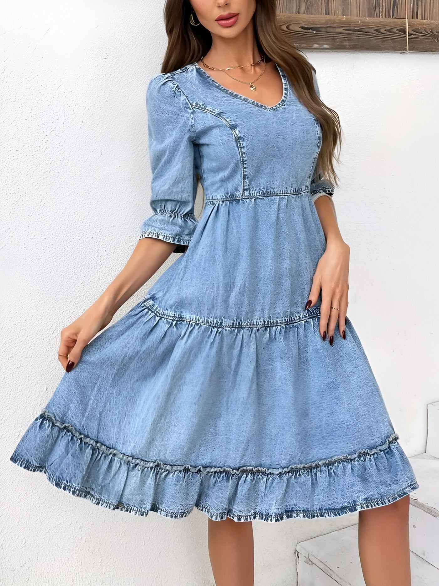 Ketura| Elegantes Sommer-Denim-Kleid