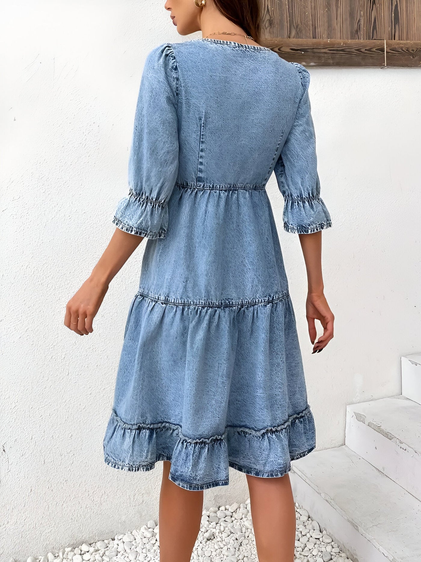 Ketura| Elegantes Sommer-Denim-Kleid