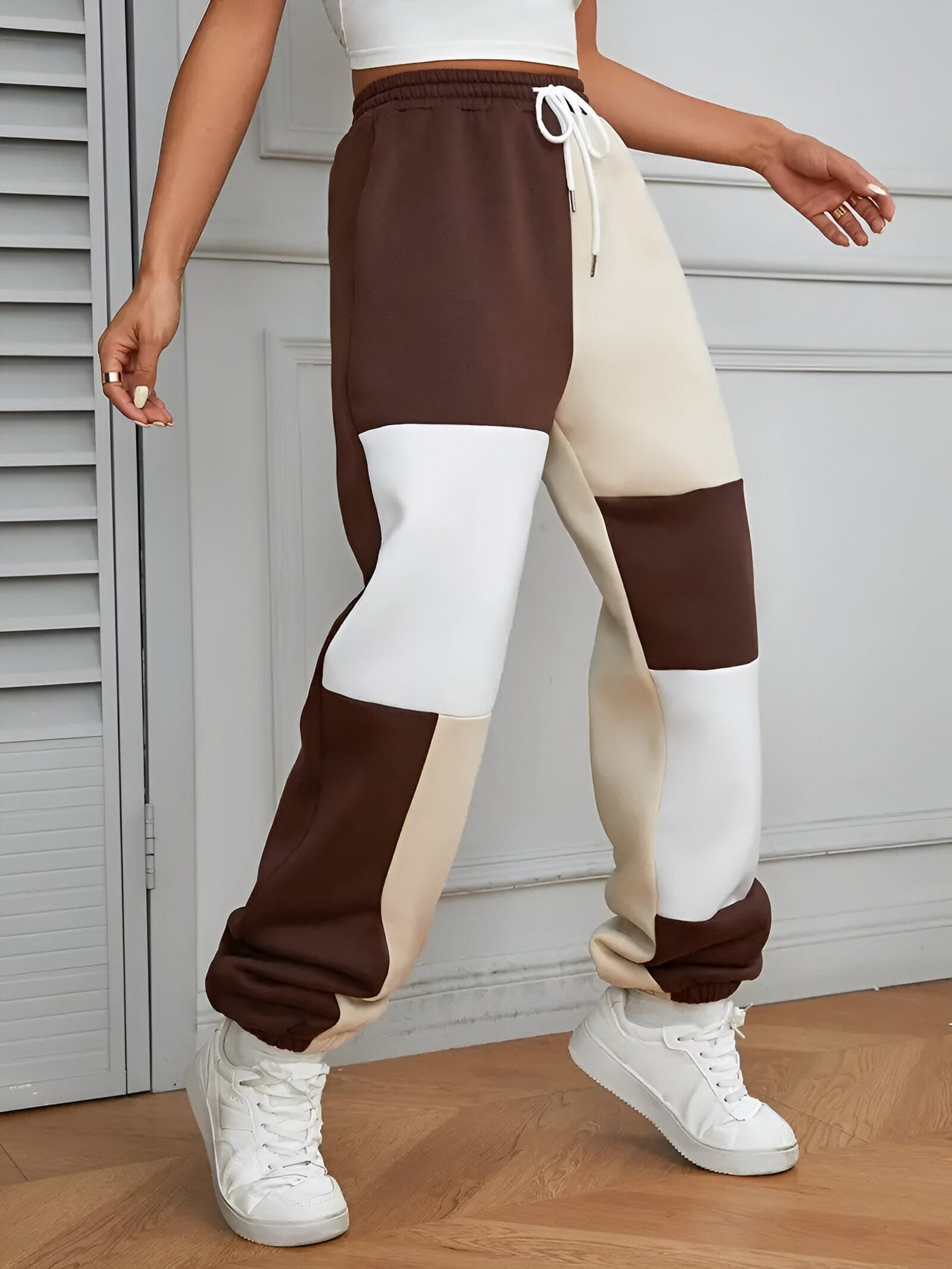 Nele | Color-Block Lockere Jogginghosen – Komfort trifft Stil