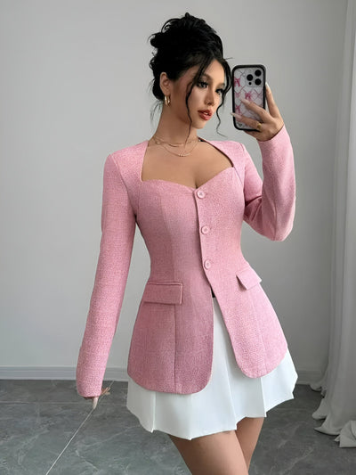 Evalene | Elegante Jacke mit Rüschendetails und langen Ärmeln für Damen