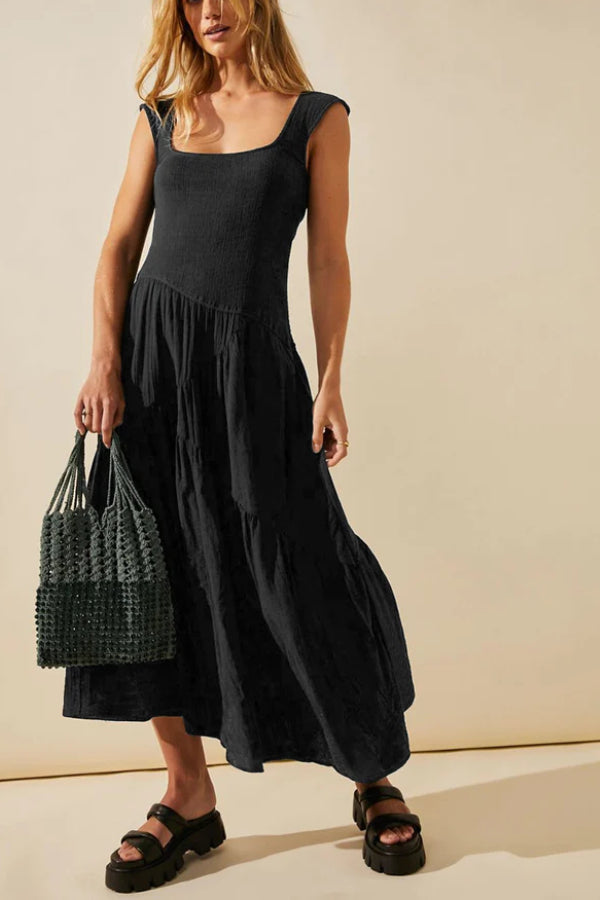 Susana® | Feminines, gesmoktes Maxikleid mit Rüschen