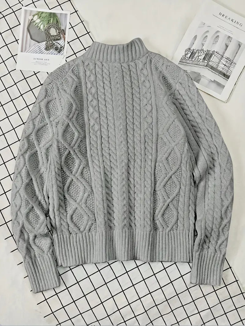 Rabada – Strickpullover Mit Halbem Reißverschluss Und Stehkragen