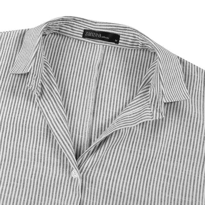 Jasmin | Maxikleid mit Streifen und langen Ärmeln