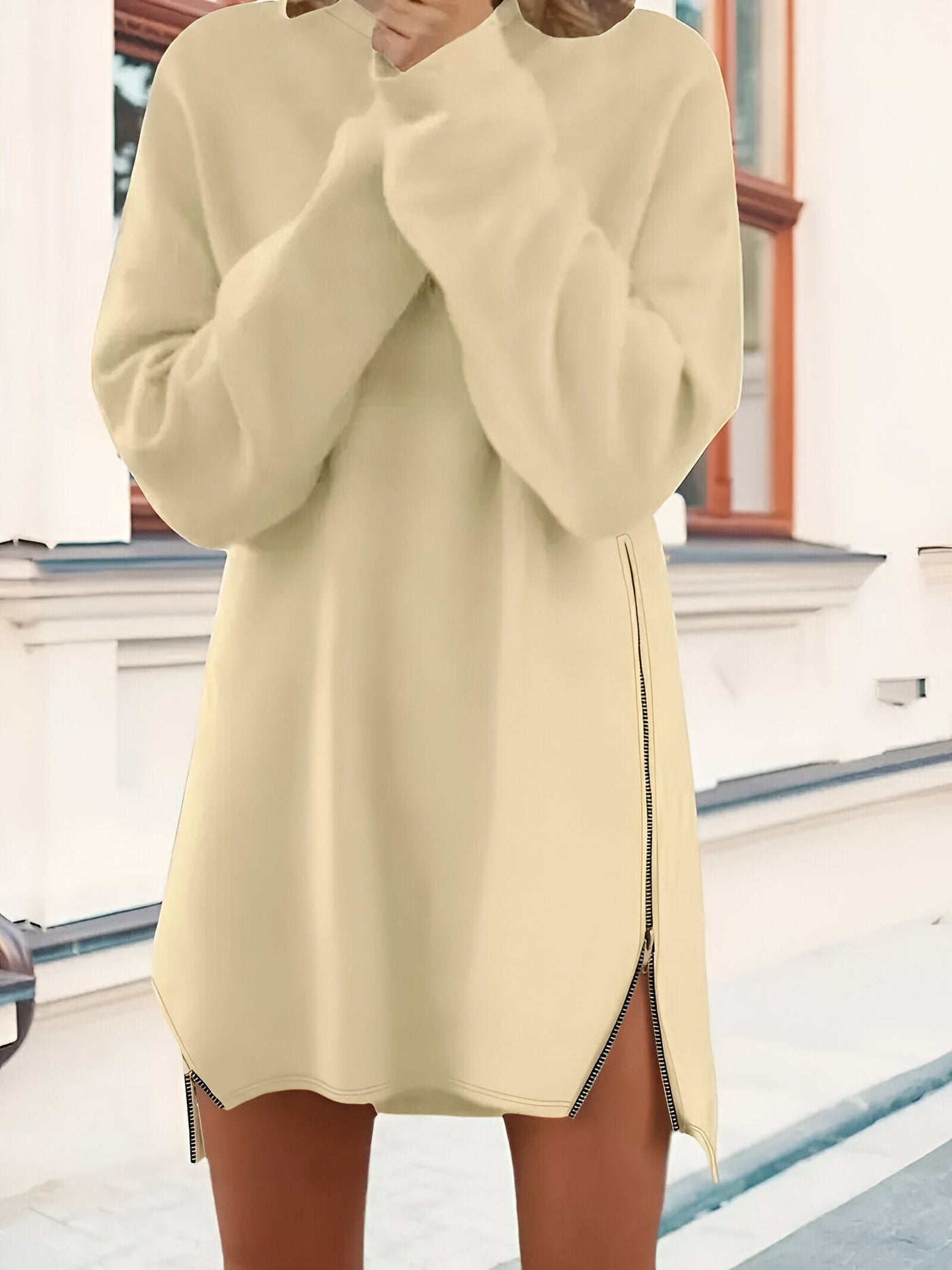 Caroline| Bequeme & Stylische Zip-Up Hoodie-Kleid