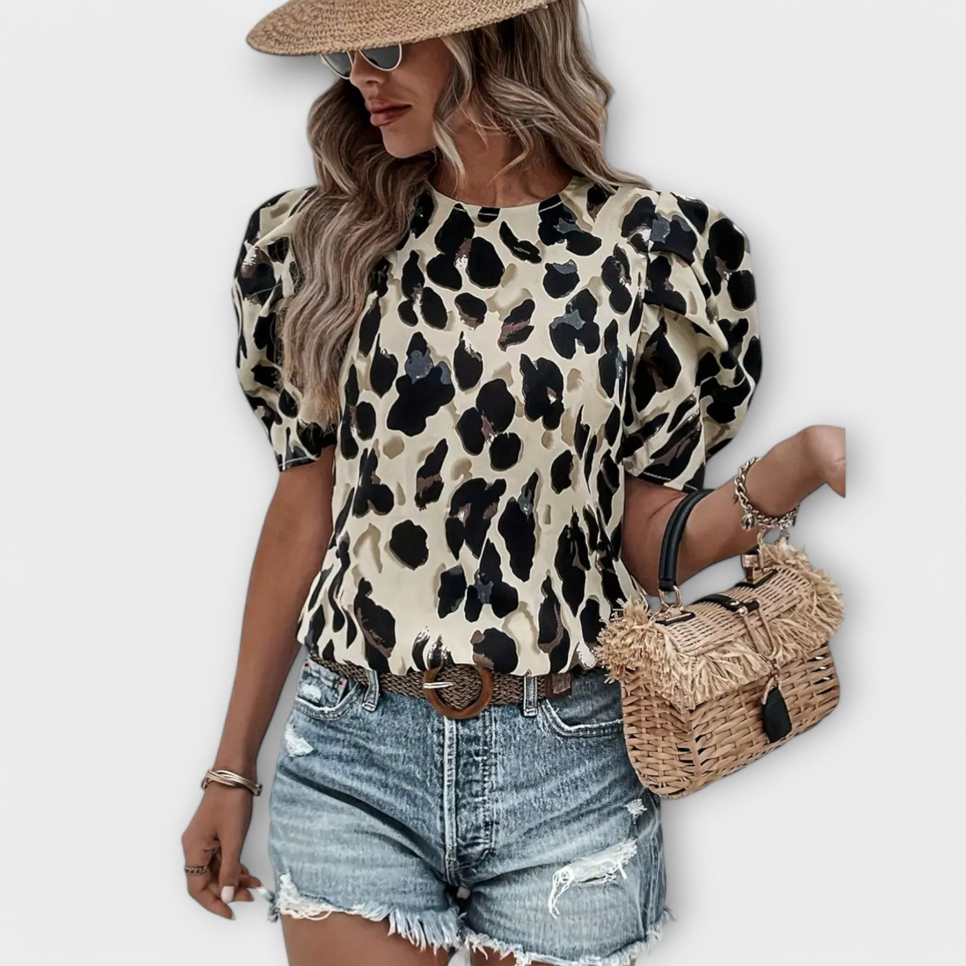 Damen Bluse mit Allover-Print - Miralyn