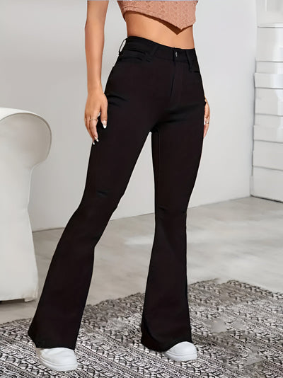 Camila | High-Waist Flare Stretch Mustache Jeans