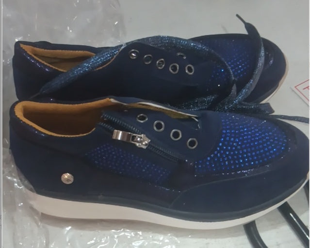 Zoe – Plattform-Schuhe mit Strass und Schwammkuchen-Absatz