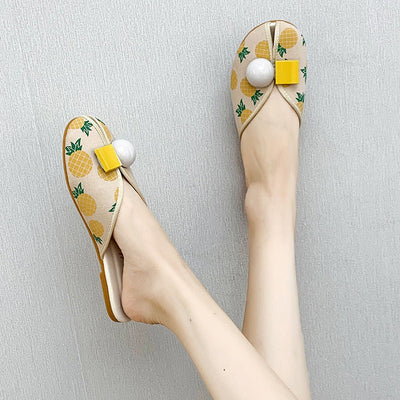 Joanne – Flache Damen-Strandslipper mit Kirschzehenkappe