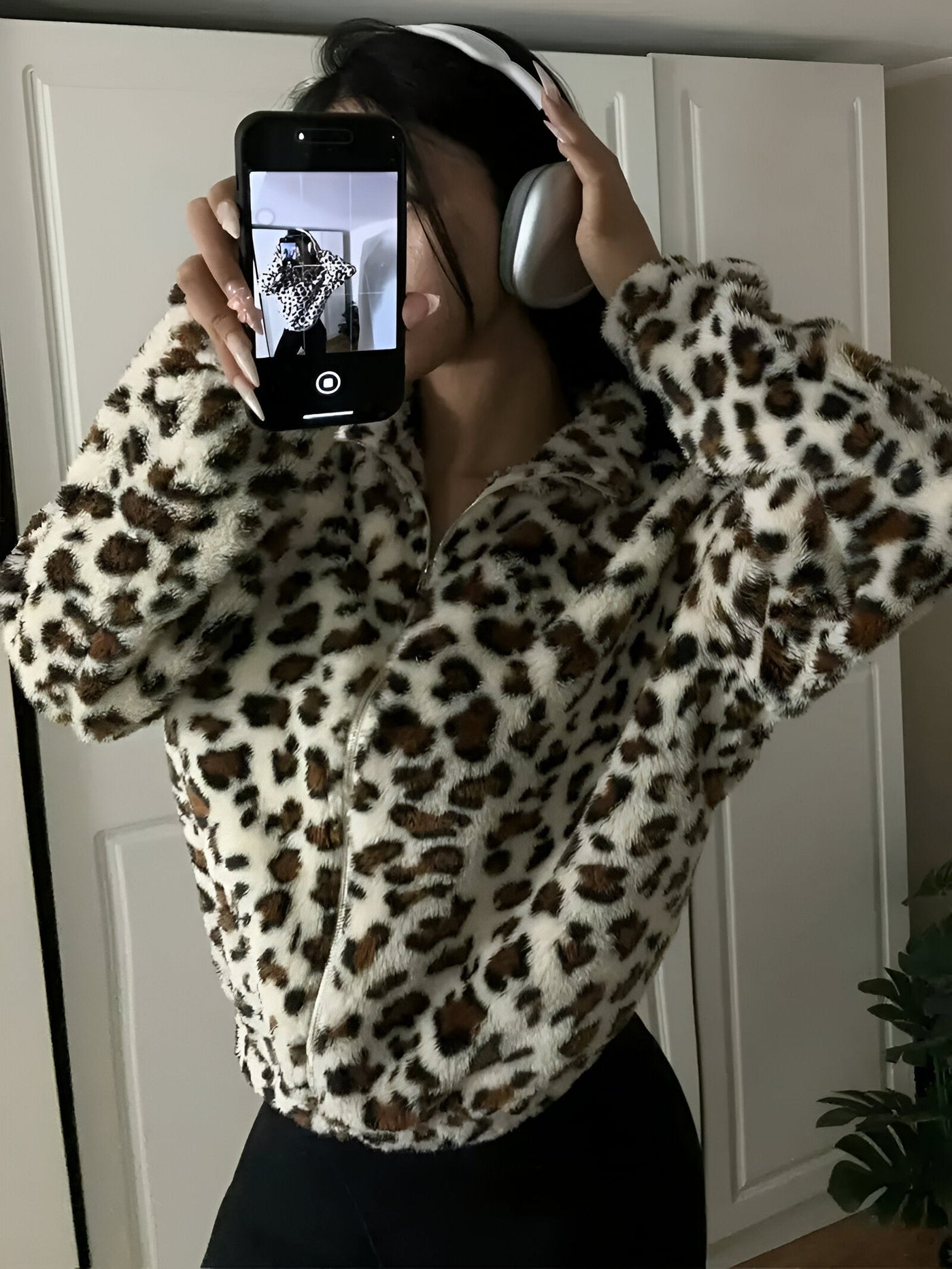 Dyna | Gemütlicher Leopard Print Hoodie für den Winter