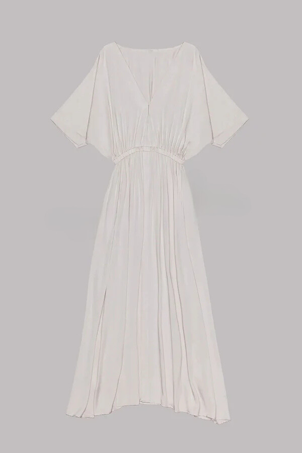 Noemí® | Weiches und elegantes Maxikleid mit Kimonoärmeln, dehnbarer Taille und Taschenschlitz