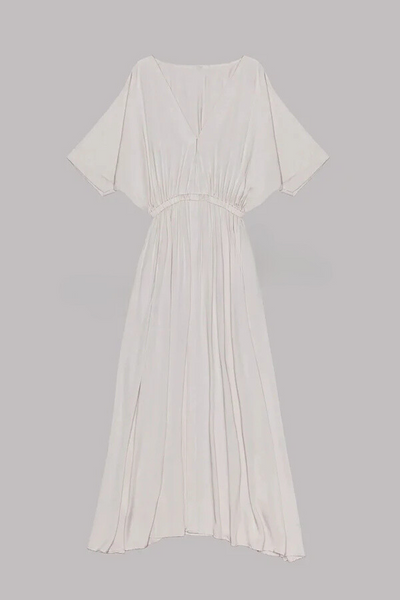 Noemí® | Weiches und elegantes Maxikleid mit Kimonoärmeln, dehnbarer Taille und Taschenschlitz