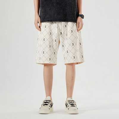 Hady -  Trendige Herren Shorts - Sommerliche Kurze Hosen mit Elastischem Bund und Muster