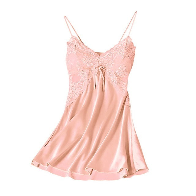 Alice – Satin Pyjama mit Spitze für Damen